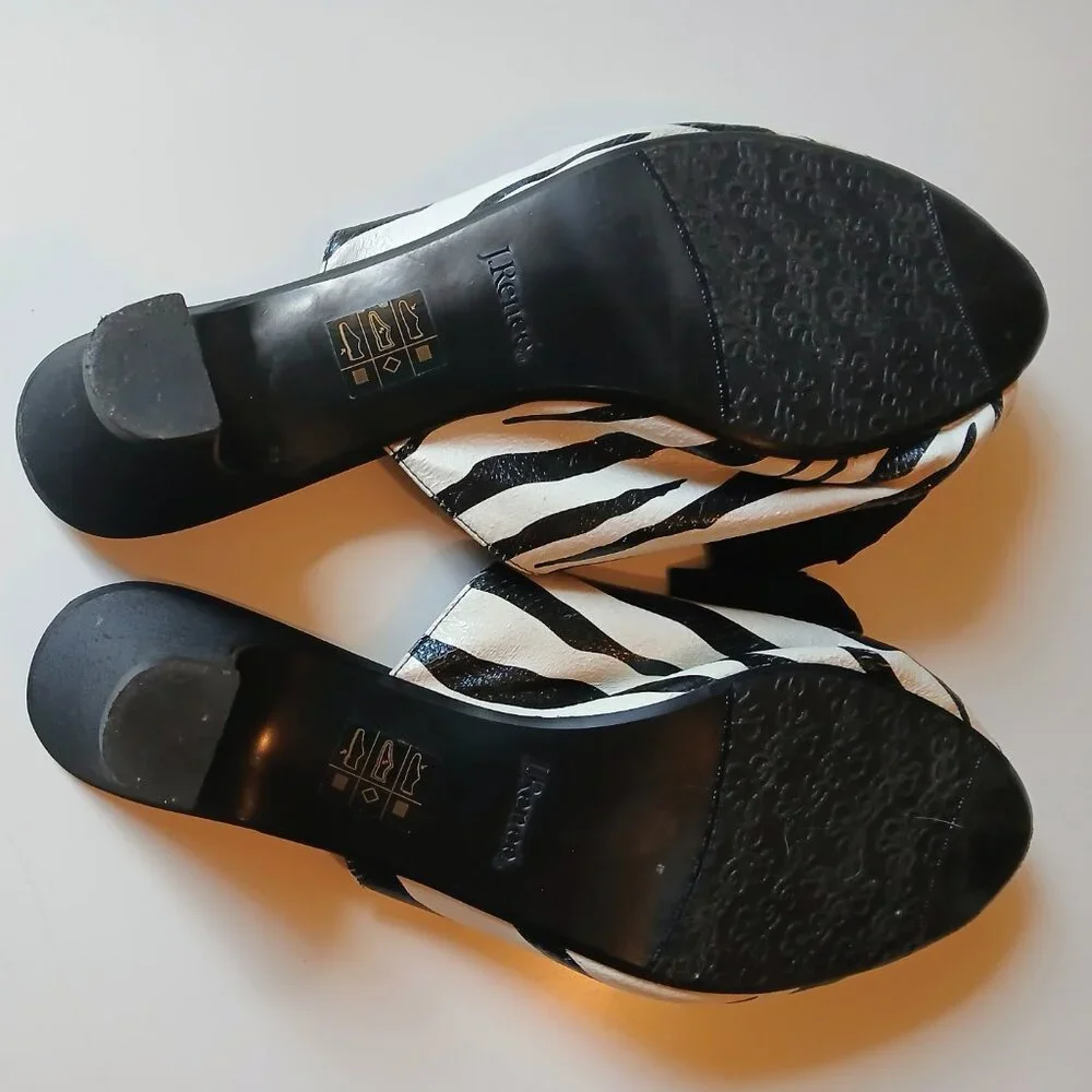 GUC J. Renee Sarika Zebra Print Heel Women's Size 11W 11W - Picture 4 of 6